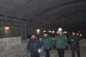 Иван Митряшин - в тоннеле строящейся станции метро "Золотая нива"